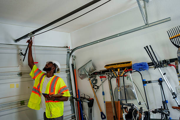 Professional Garage Door Panel Replacement technician working in Chicago Heights, IL